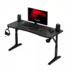 Escritorio gaming huzaro Hero 3.6 — rectangular 1400×600 mm, altura ajustable 560–790 mm, negro, patas en H, tablero de 15 mm