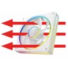 Ventilador de caja MODECOM VOLCANO LOOP 120 ARGB Reverse Fan blanco 120 mm, PWM, 400–1400 RPM