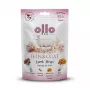 Snack para perros OLLO Air-Dried Skin & Coat Lamb Strips 80 g — tiras de cordero hipoalergénicas secadas al aire para apoyar la piel y el pelaje