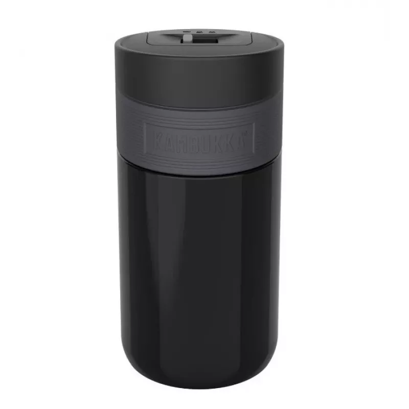 Vaso térmico Kambukka Etna 300 ml Pitch Negro — vaso de viaje isotérmico, acero inoxidable, a prueba de fugas, 300 ml