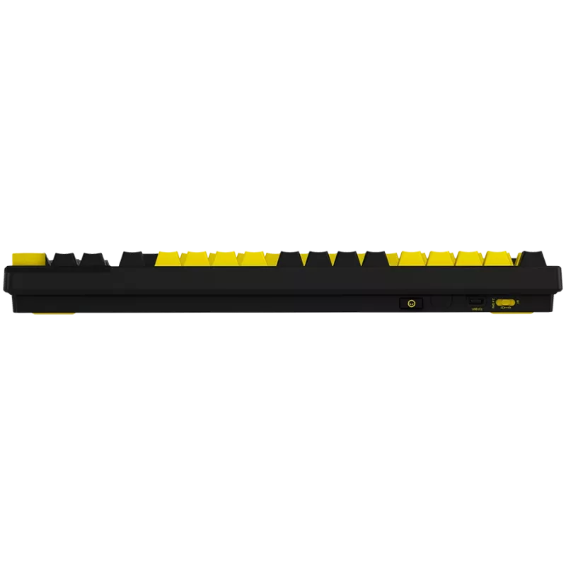 LORGAR KBP70TKLW, Teclado gaming mecánico TKL inalámbrico Pro, Negro/Amarillo, distribución EN