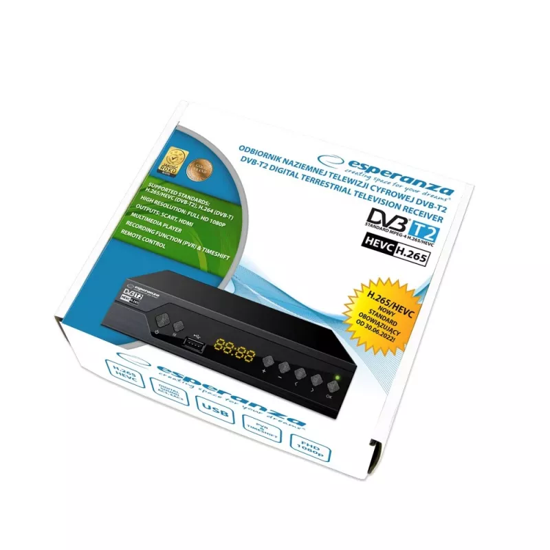 Esperanza EV107R receptor de TV por cable negro