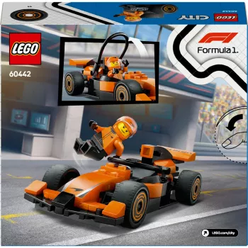 LEGO City F1 Racer McLaren Racing Car 60442 — Set de construcción, 86 piezas, 1 minifigura, a partir de 6 años