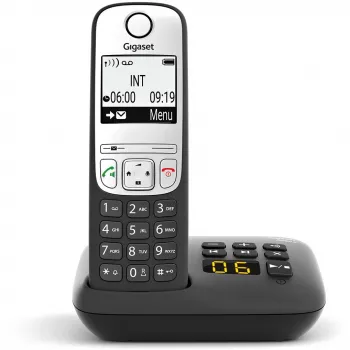 Gigaset A690A - Teléfono analógico/DECT - Terminal inalámbrico - Manos libres - 100 entradas - Negro (S30852-H2830-B101)