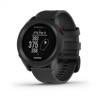 Reloj de golf GPS GARMIN Approach S12 Negro, carcasa de 43 mm, correa de silicona, 30 h de batería GPS