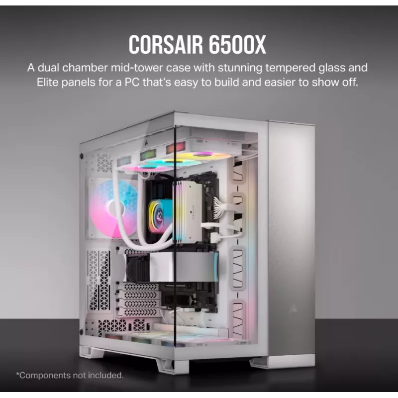 Caja de PC Corsair CC-9011285-WW semitorre gris, blanca