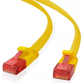 Cable de parcheo helos Ultra slim 15 m UTP Cat6a plano — 15 m de longitud, UTP, Cat6a, diseño plano
