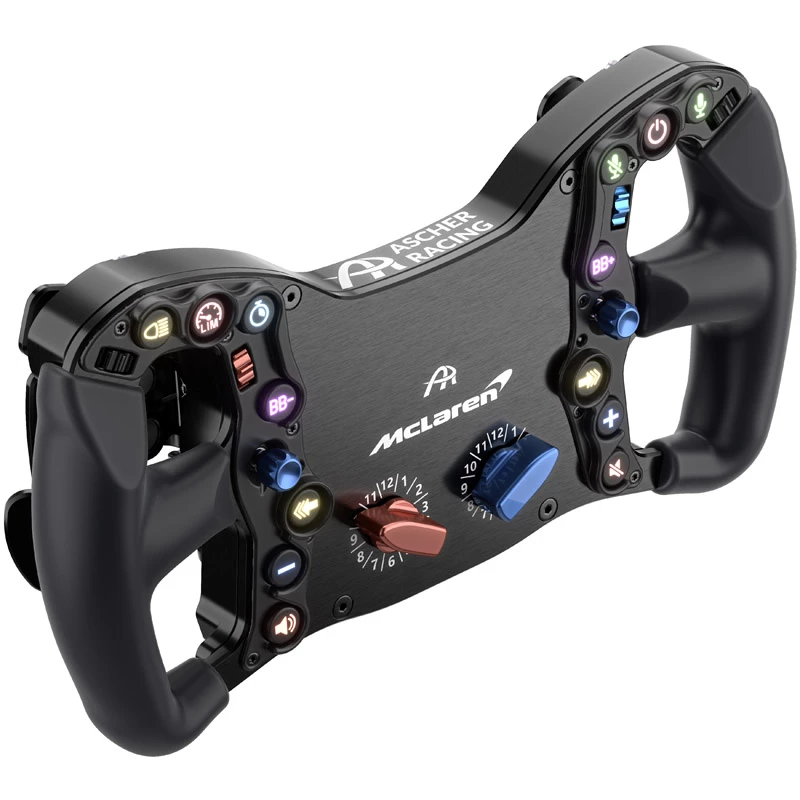 Volante de carreras Ascher Racing McLaren Artura Pro‑SC — liberación rápida estilo mariposa