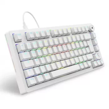 Sharkoon SGK25 75% QWERTZ USB Teclado con cable RGB LED blanco
