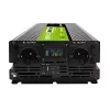Inversor de coche Green Cell INVGC24P3000LCD 24V 3000W onda senoidal pura, 230V 50Hz, LCD, tipo F