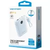 Batería externa Vention 10000mAh 22,5W — 2× USB‑C, 1× USB‑A, azul