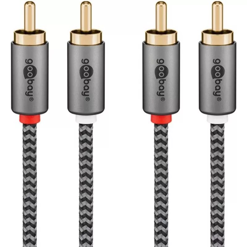 Goobay 65295. Conexión 1: 2 x RCA, conector 1 sexo: macho, conexión 2: 2 x RCA, conector 2 sexo: macho, material del cable: