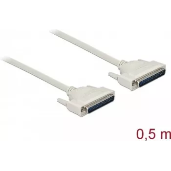 Cable serie DELOCK 86911, D-Sub 37 pines a D-Sub 37 pines, beige, 0,5 m