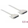 Cable serie DELOCK 86911, D-Sub 37 pines a D-Sub 37 pines, beige, 0,5 m