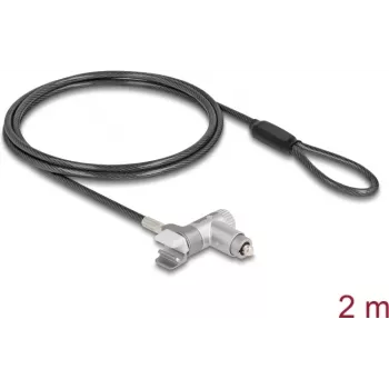 Candado para portátil Navilock 22052 para MacBook Pro 2021–2024 14 pulgadas y 16 pulgadas, cable de 2 m