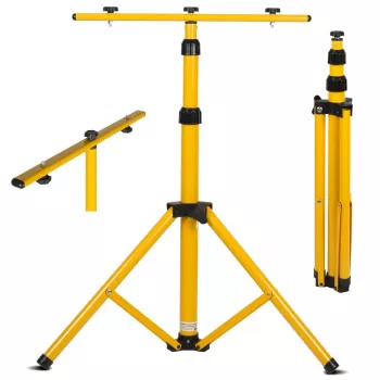Trípode MACLEAN MCE583 altura ajustable para focos, estructura metálica, amarillo
