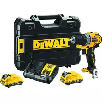 Atornillador a batería DeWALT DCD701D2-QW, 12V, 1500 rpm, 57,5 N·m, 2 baterías de 2 Ah