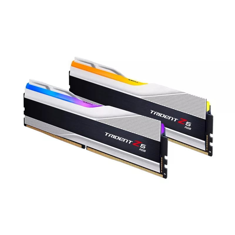 DIMM 32 GB DDR5-6000 (2x 16 GB) Dual-Kit, memoria RAM plateada, F5-6000J3040F16GX2-TZ5RS, Trident Z5 RGB, INTEL XMP
