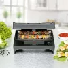 Sandwichera Rommelsbacher SWG 700 – parrilla eléctrica compacta 3 en 1 con 3 placas intercambiables (sándwich, gofre belga, parrilla), detalles en acero inoxidable
