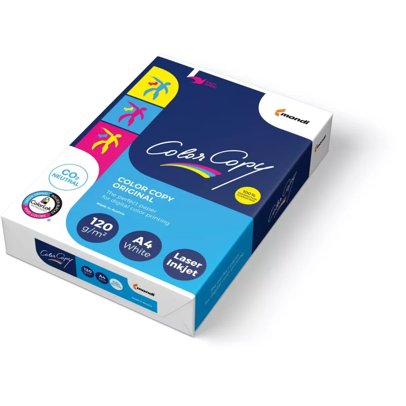 Mondi Color Copy 8687A12 papel de copia para oficina (A4; 120 g/m2; 250 hojas; papel blanco; satinado)