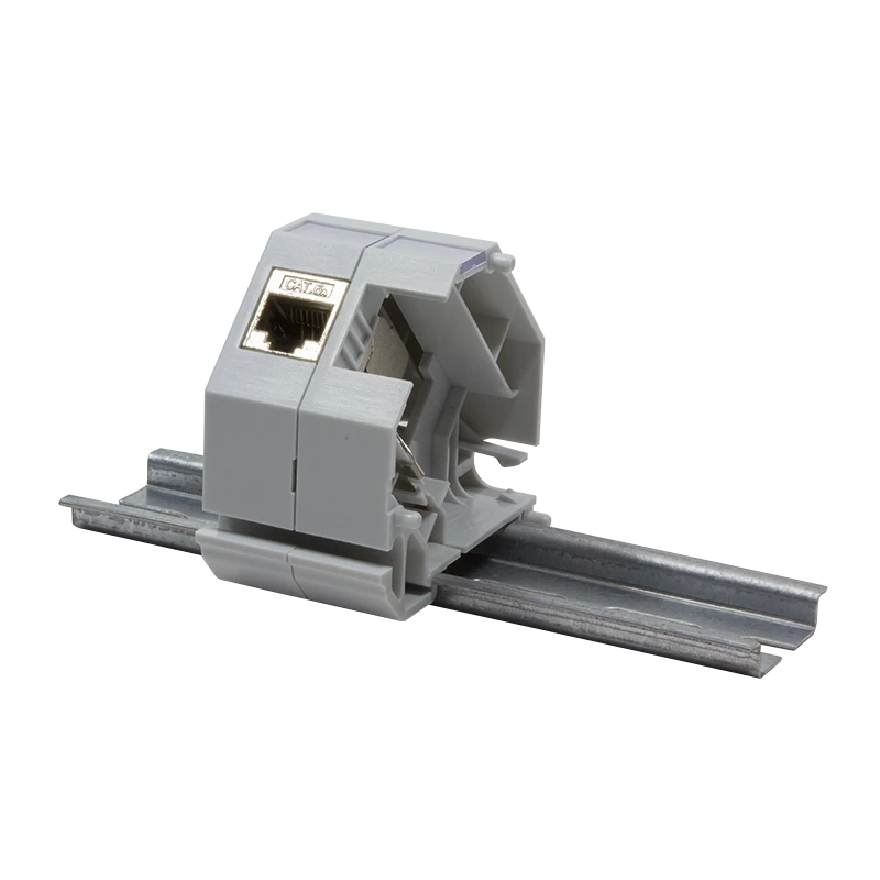 Logilink | adaptador para carril DIN para 1 módulo keystone RJ45 | MP0053