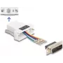 DeLOCK D-Sub 15 polos conector macho a conector hembra RJ12 set de montaje blanco