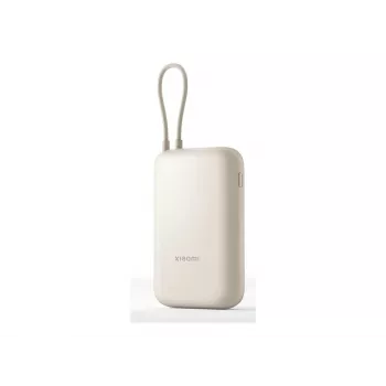 Batería externa Xiaomi 10000mAh con cable integrado beige