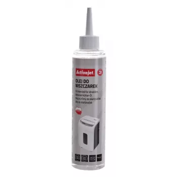 Aceite para destructoras ActiveJet ASO-250, aceite de mantenimiento para destructoras de oficina, botella de 250 ml con aplicador