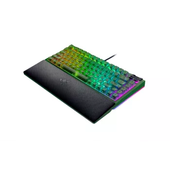 Teclado gaming mecánico Razer BlackWidow V4 75% — con cable, layout US, edición Phantom Green, interruptores mecánicos táctiles Razer
