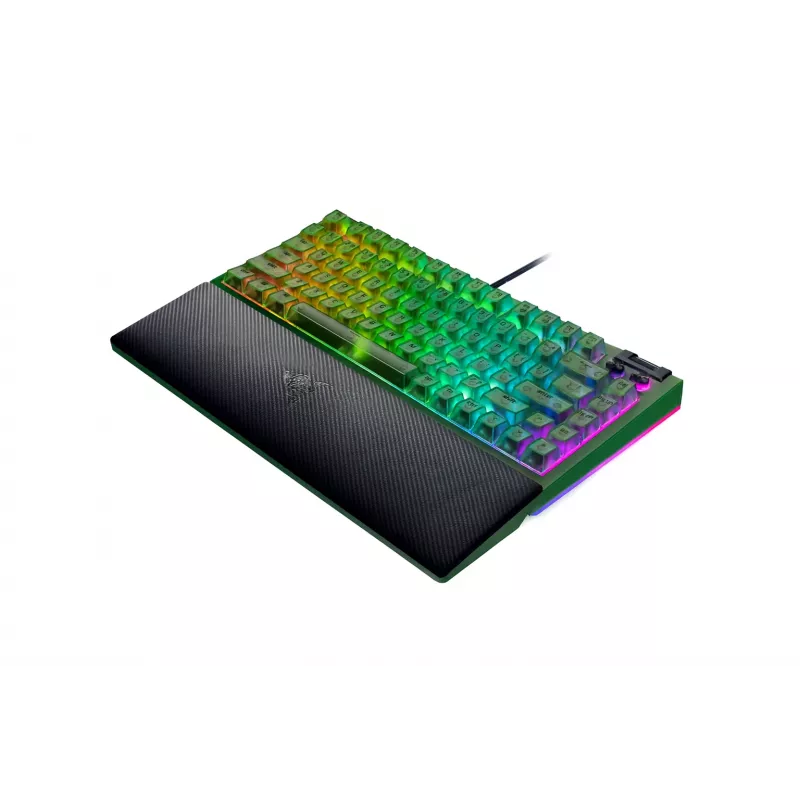 Teclado gaming mecánico Razer BlackWidow V4 75% — con cable, layout US, edición Phantom Green, interruptores mecánicos táctiles Razer