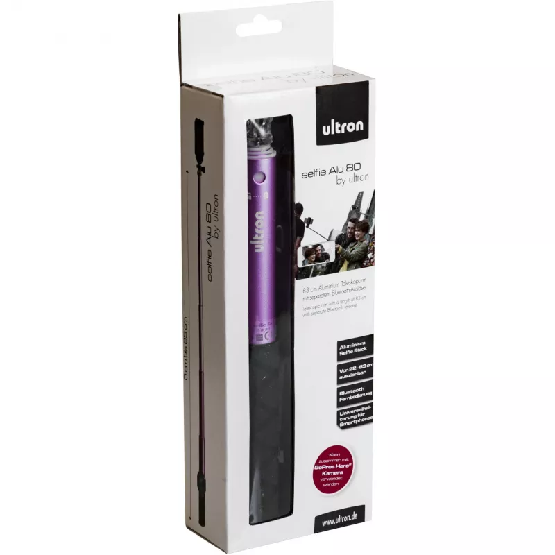 Selfie Stick Ultron Alu 80 Universal negro rosa