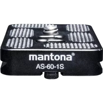 Placa de liberación rápida Walimex Mantona Arca Swiss, 60 mm negro (1021462)