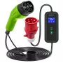 Cargador móvil para coche eléctrico Qoltec ajustable 2 en 1 Type2 | 11 kW | CEE 5 PIN | LCD | 3 fases | portátil | wallbox | 5 m