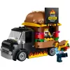 LEGO City Furgoneta de hamburguesas, camión de comida, juguete para niños y niñas a partir de 5 años, vehículo de construcción, set de cocina con minifigura de vendedor y accesorios
