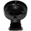 Ventilador de mesa con clip recargable Adler | AD 7342 | Ventilador de mesa | Negro | Diámetro 15,5 cm | Número de velocidades 3 | Oscilación | 5 W