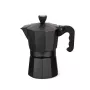 Cafetera moka Maestro MR-1666-3 negra, cafetera manual de aluminio para 3 tazas, 150 ml, negra
