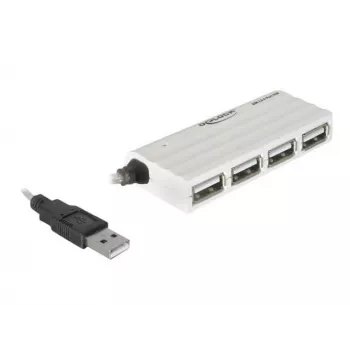 Hub USB DeLOCK 87445 4 puertos externo 480 Mbit/s blanco