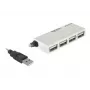 Hub USB DeLOCK 87445 4 puertos externo 480 Mbit/s blanco