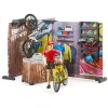 Taller de bicicletas de juguete BRUDER 63120 set de juego con taller y accesorios