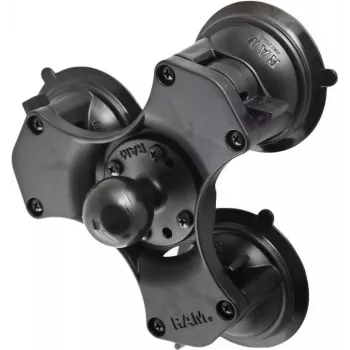 Base de rótula con triple ventosa Twist-Lock RAM Mounts 3,81 cm Negra