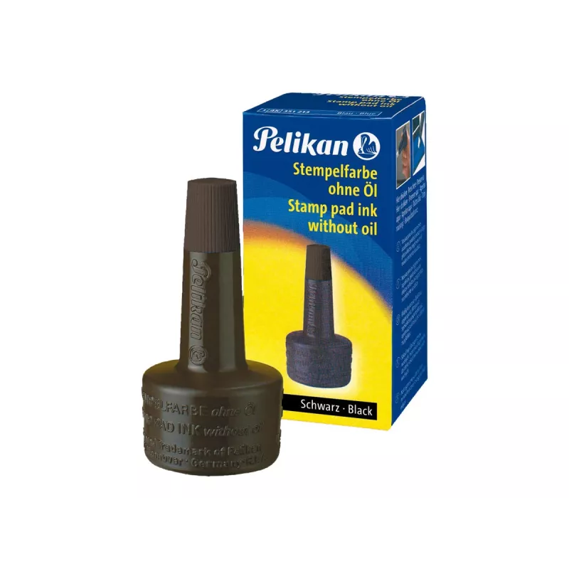 Tinta de sellos PELIKAN sin aceite negro 4K sin aceite de secado rápido contenido 28 ml (00351197)