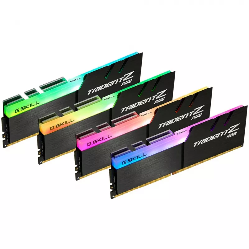 DIMM 32 GB DDR4-3600 (4x 8 GB) Quad-Kit, memoria negra, F4-3600C16Q-32GTZRC, Trident Z RGB, INTEL XMP