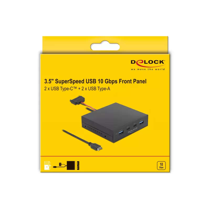 DeLOCK panel frontal USB 3.2 Gen 2 de 3,5
