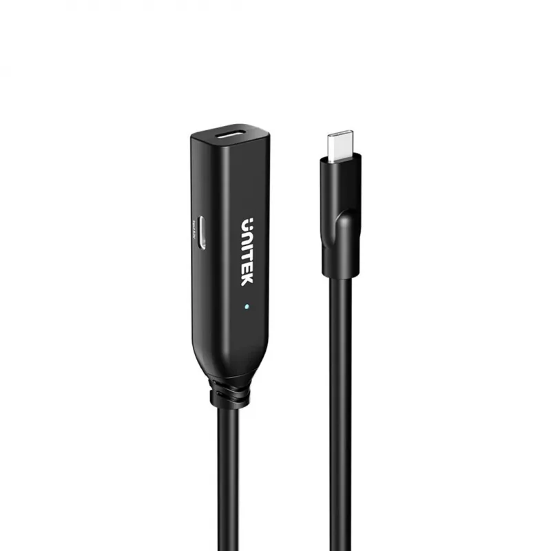 Cable prolongador Unitek U1335ABK01 USB-C conector macho a conector hembra, 10 Gbit/s, 5 m, negro