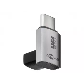 Adaptador USB-C Goobay vertical rotado 90° USB4 - conector macho> (74444)