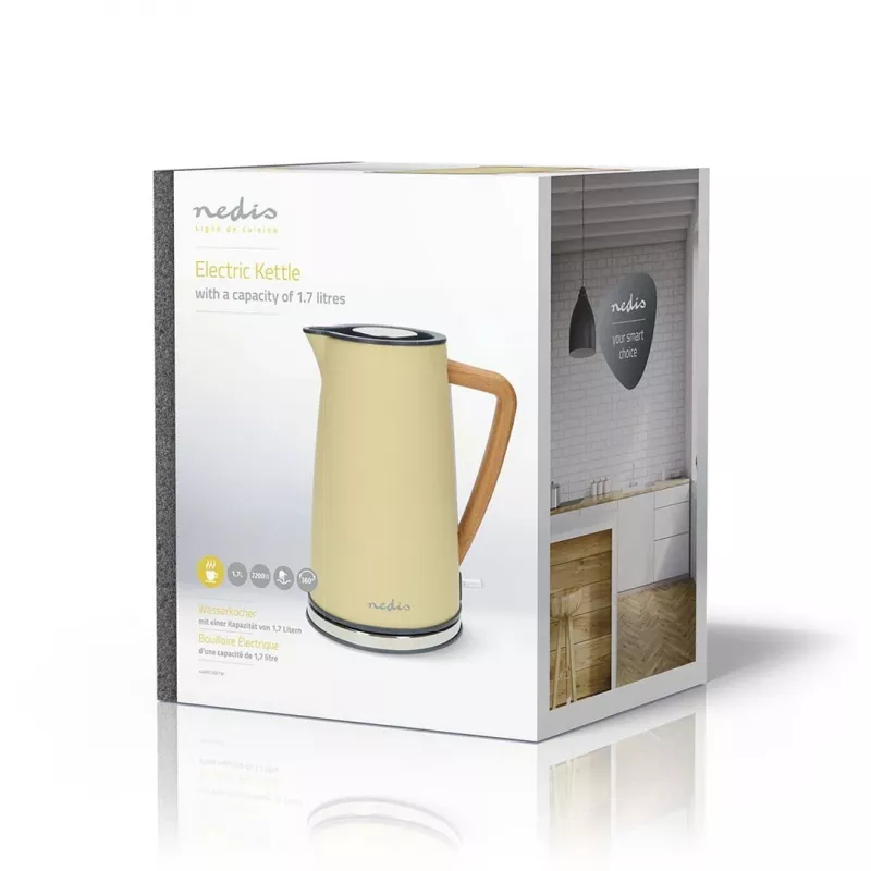 Hervidor de agua Nedis KAWK510EYW 1,7 L Amarillo