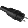 Conector de red Bachmann 919.179, 2 polos (2P), 250 V AC, 16 A, carcasa de goma negra