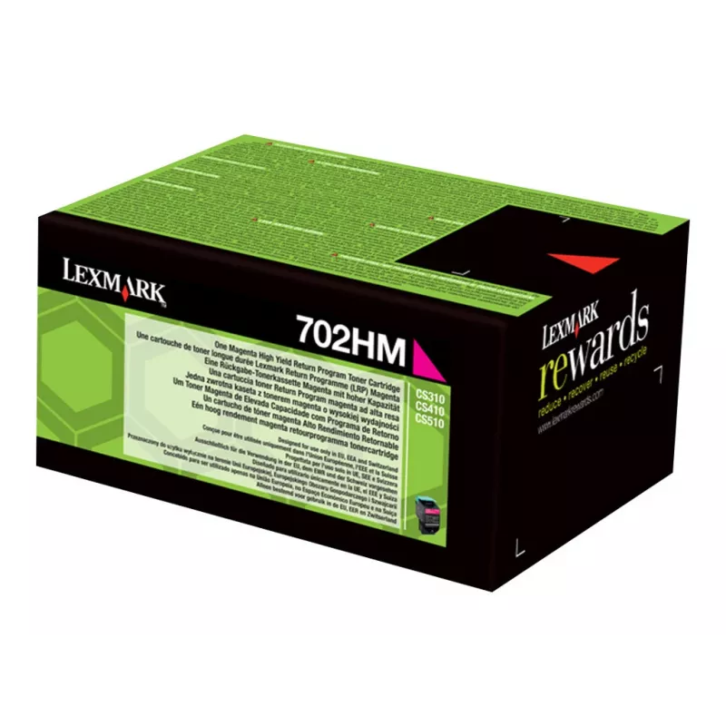 Cartucho de tóner Lexmark 702HM Magenta 3000 páginas