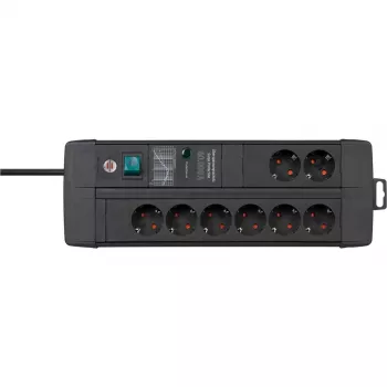 Alargador de corriente Brennenstuhl 1256000698 3 m 8 tomas AC para interior negro