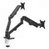 Soporte Maclean para 2 monitores, resorte de gas, 17-32, 2-10 kg, negro, MC-134